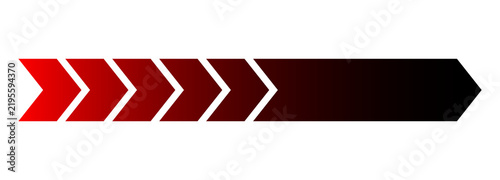 Arrow banner pointer with red and black gradient and chevrons