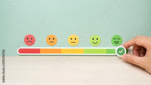 Customer Satisfaction Survey And Positive Feedback Rating With Green Checkmark