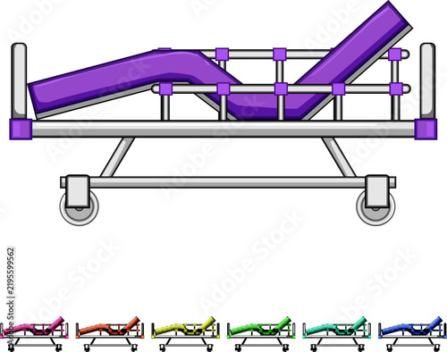 Obraz na plátně headboard hospital bed cartoon