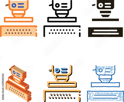 Industrial Tool pack Metallurgical Icon Vector Thin Line. Contour