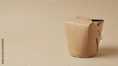 Kraft noodle box - Plain paper takeaway food container