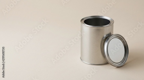 Metal food tin - Plain cylindrical food packaging container