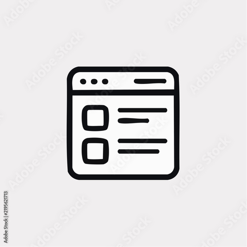 Website Checklist Interface Icon – Online Task List and Digital Form