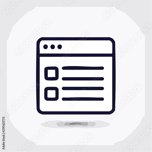 Web Checklist Interface Icon – Website Task List and Online Form