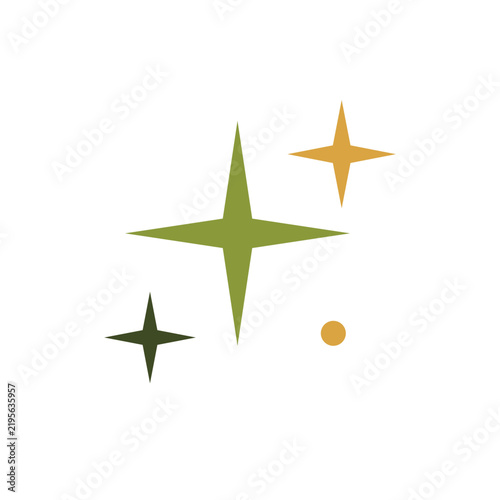 Sparkle Cluster, retro groovy seventies vector illustration