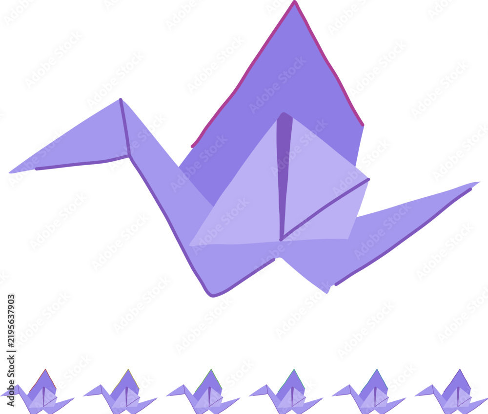 Obraz premium fish origami animals cartoon. horse bird, fox turtle, dragon dinosaur fish origami animals sign vector