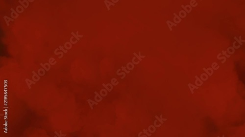 Red smoke cloud loop background motion video with dark abstract texture for visual effect and design project.