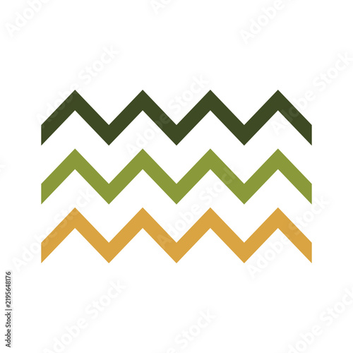 Retro Zigzag, retro groovy seventies vector illustration