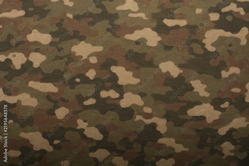 Fototapeta premium Camouflage pattern fabric displaying military texture background