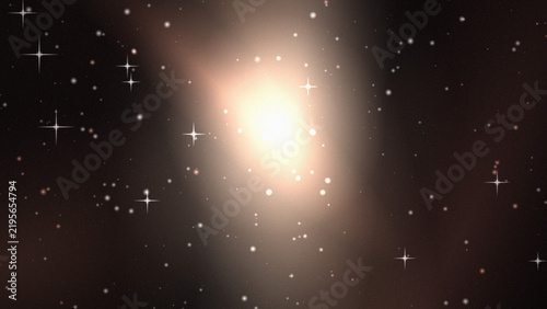 Abstract cosmic nebula background with orange glow for creative project art.