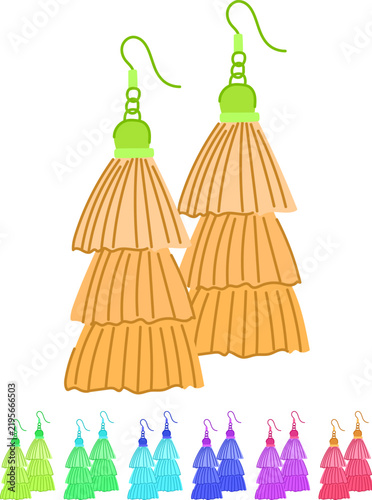 Картината върху платно elegant tassel earrings cartoon