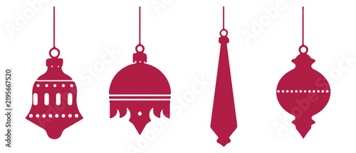 christmas decoration on a red background