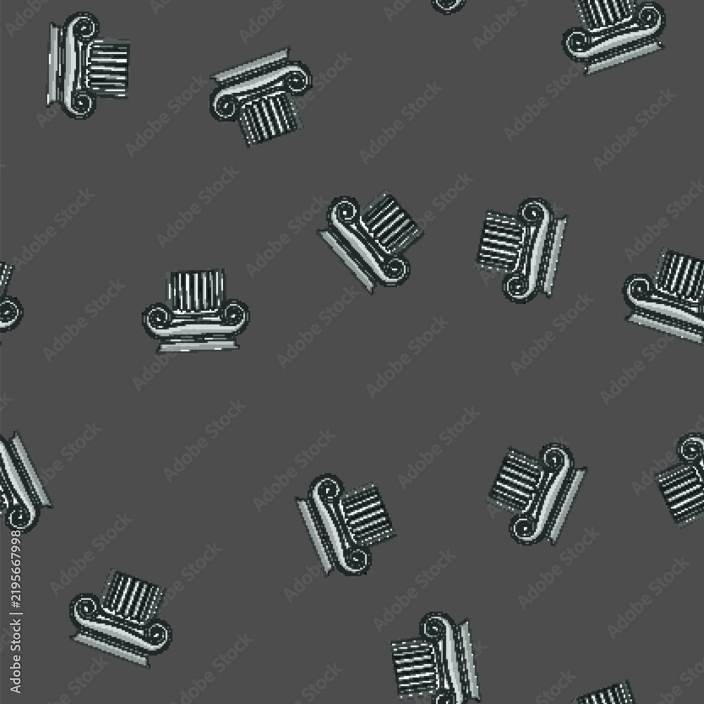 Obraz premium seamless pattern stone column ancient cartoon. ionic vintage, building statue, pedestal rome stone column ancient sign vector