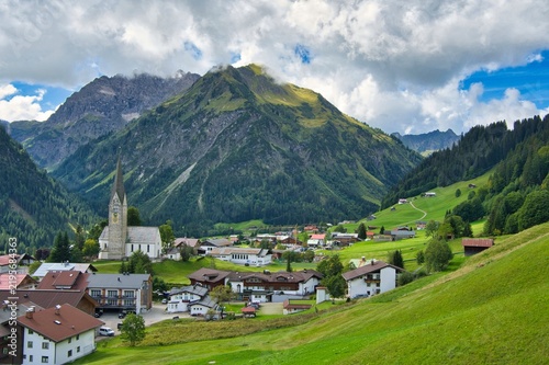 Landschaft bei Mittelberg im Kleinwalsertal
