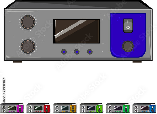 Bild auf Leinwand audio digital amplifier cartoon