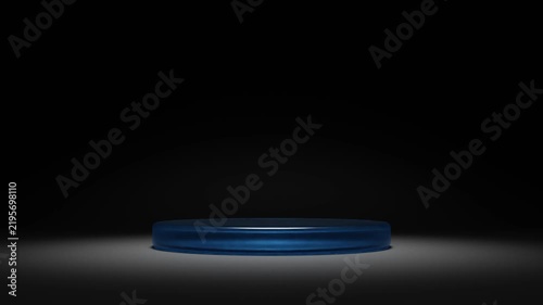 3d rendering animation of modern display stand for product and brand presentation