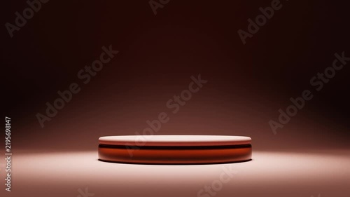3d rendering of smooth display stand animation for product and brand presentation