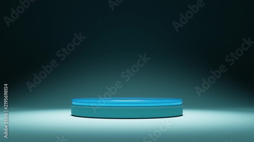 3d rendering of smooth modern display stand for product advertising