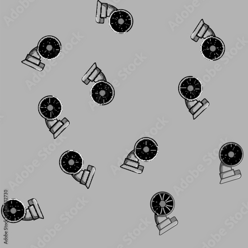 Foto seamless pattern universal luggage wheels cartoon