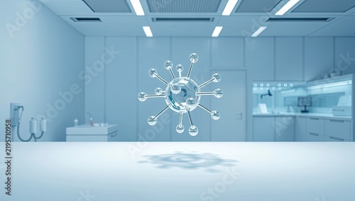 Advanced Biotechnology and Medical Innovation Molecular Structure Concept