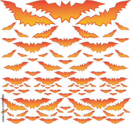 bats flying seamless pattern on white background halloween design element