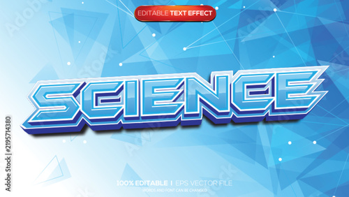 3d text effect science theme