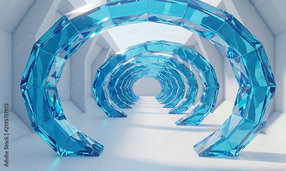 Fototapeta premium abstract 3d tunnel