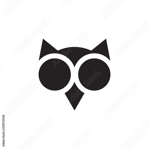 Minimalist Black And White Owl Logo Design