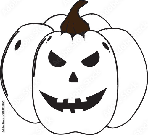 Hallowen jack o'lantern outline