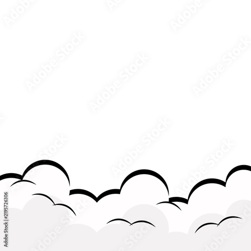 Obraz na płótnie Cloud Comic Footer