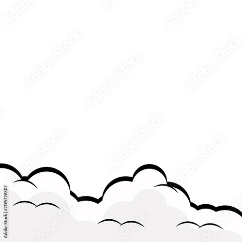 Obraz na płótnie Cloud Comic Footer