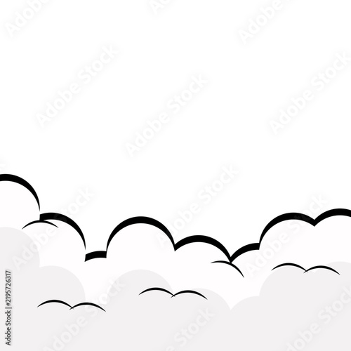 Obraz na płótnie Cloud Comic Footer
