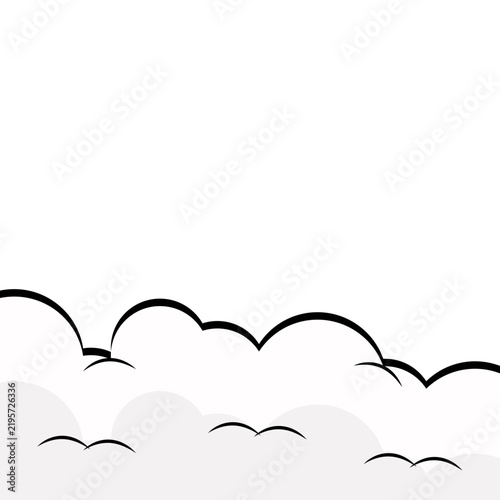 Obraz na płótnie Cloud Comic Footer