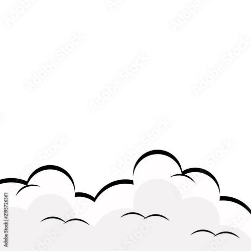 Obraz na płótnie Cloud Comic Footer