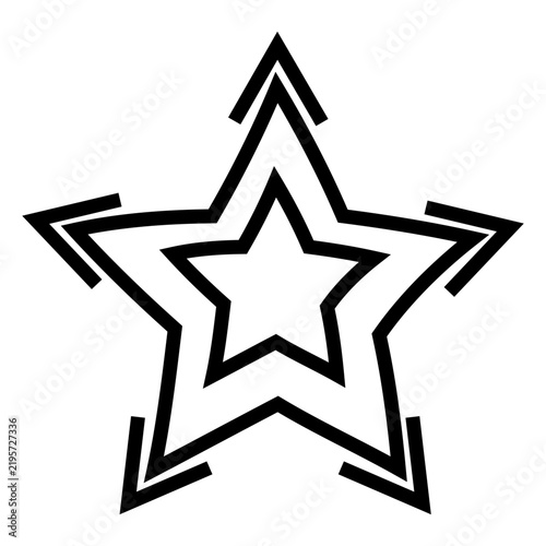 Obraz na płótnie Star Doodle Line