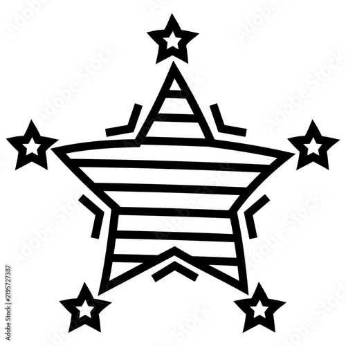Obraz na płótnie Star Doodle Line