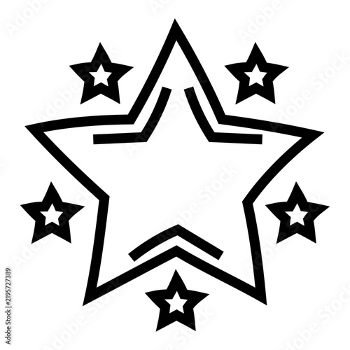 Obraz na płótnie Star Doodle Line