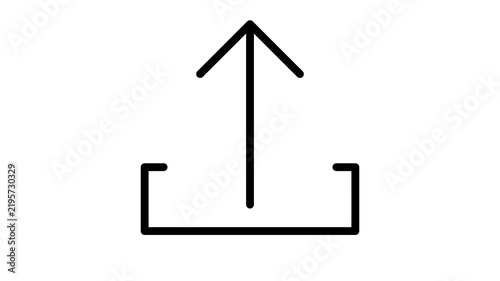 Animated Upload Icon Motion Graphic Loop with Alpha Channel