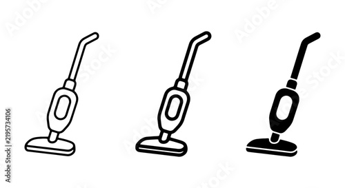 Vacuum Cleaner Icons, Floor Cleaning Equipment, Household Appliance Vector Set