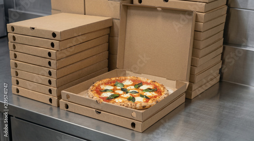 Pizza in a Box Prepared and Ready for Sale