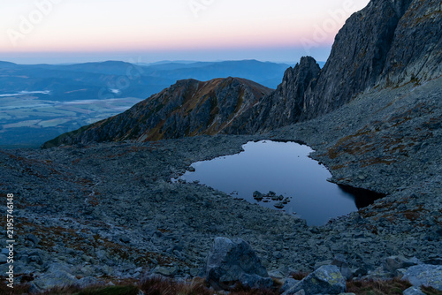Morning in a mountain valley.
