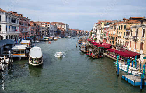 Canal from Stone Bridge named Rialto Bridge