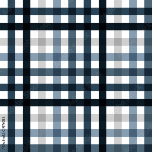 Blue and Navy Plaid Seamless Pattern Vector Illustration