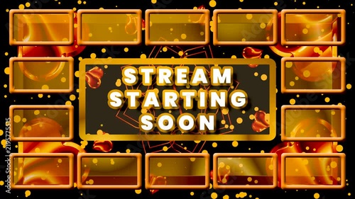 Golden Sparkles and Multi Window Stream Starting Soon Background Loop