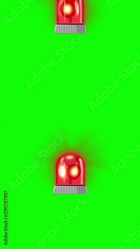 Red light animation green screen background