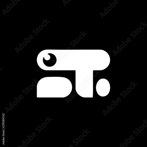ST monogram logo design letter text name symbol monochrome logotype alphabet character simple logo