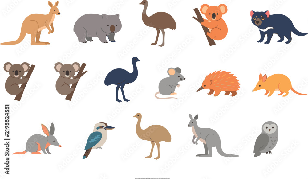 Fototapeta premium North American Wildlife Silhouette Vector Set with Deer, Bear, Wolf, and Moose Icons for Hunting, Forestry, Camping, and Outdoor Adventure Designs