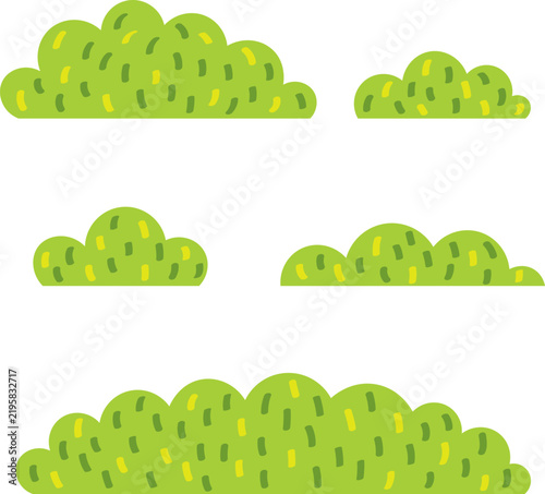 Hand drawn bushes vector illustration