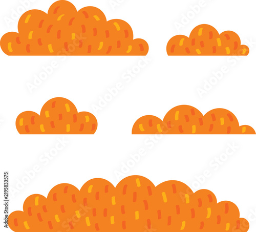 Hand drawn bushes vector illustration