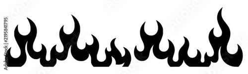 Fire Flame Border and Decorative Silhouette Collection